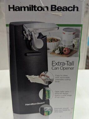 Hamilton Beach Tall Electric Can Opener Black
